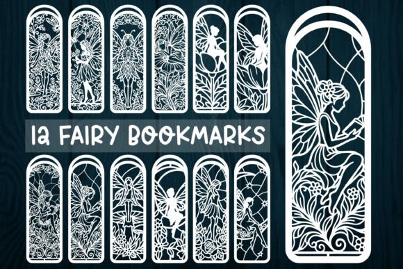 12 Fairy Bookmarks: Crafts & Graphics