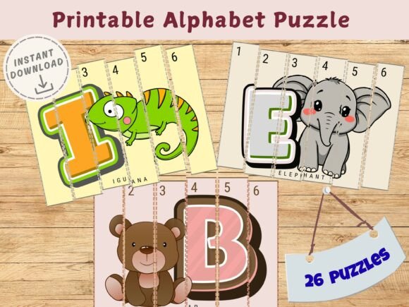 Animal Alphabet 3D SVG for School Sites