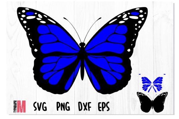 Butterfly Blue Layered SVG: Graphics for Crafts