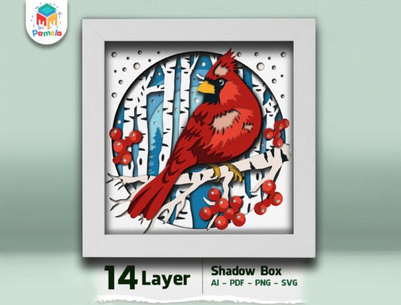 Cardinal Bird Shadow Box SVG: A 3D Christmas Review