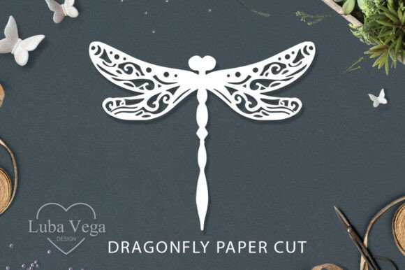 Dragonfly Paper Cut SVG for Crafts & Graphics