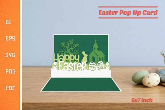 Easter Pop-up Card SVG: Graphics for Crafts