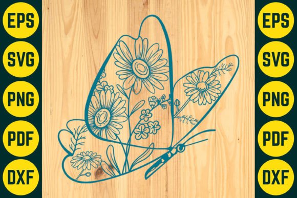 Floral Butterfly SVG 8: Graphics for Crafts
