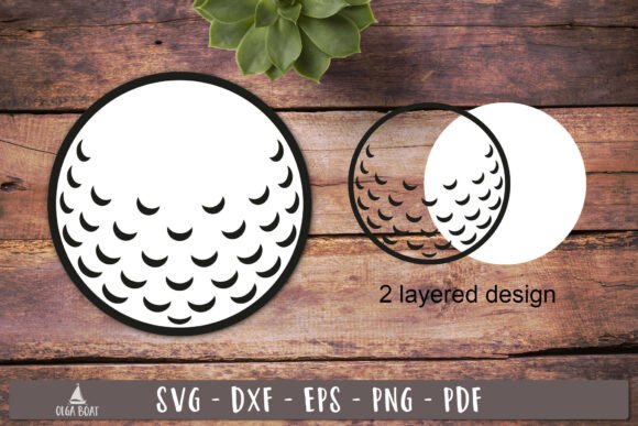 Golf Ball Layered SVG: Graphics for Crafts