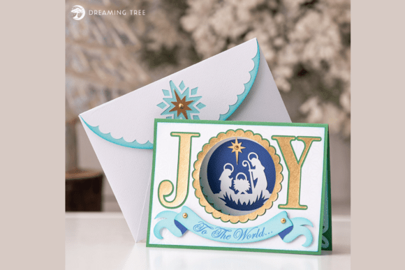 Joy Nativity Card SVG: A 3D SVG for Christmas Branding