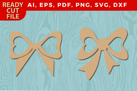 Love in Bow SVG for Graphics & Crafts