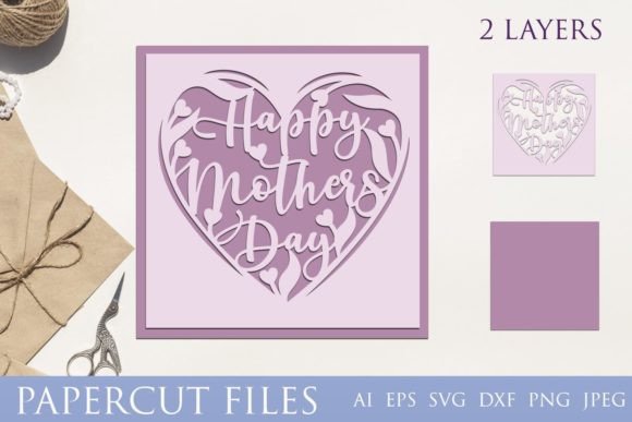 Mothers Day Card Svg: Graphics for Crafts
