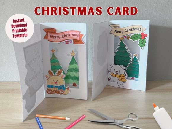 Review: Christmas Tunnel Box Card Printable DIY for Makers