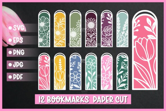 Reviewing 12 Floral Bookmarks Paper Cut SVG for Embroidery
