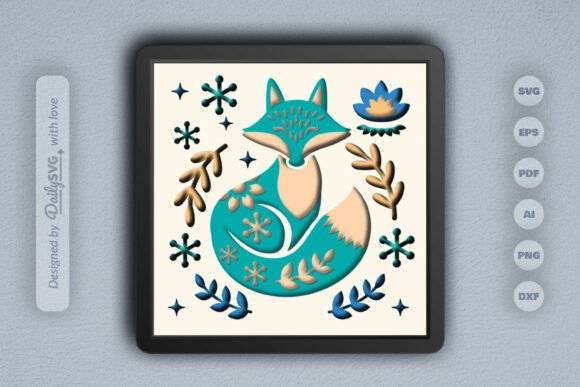 Snowy Fox 3D SVG: A Designer's Review