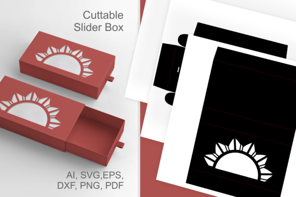 Thanksgiving 3D SVG: Half-round Flower Cutout - Drawer Box