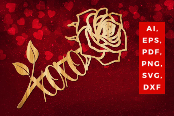 Valentine Rose SVG: Crafts & Graphics